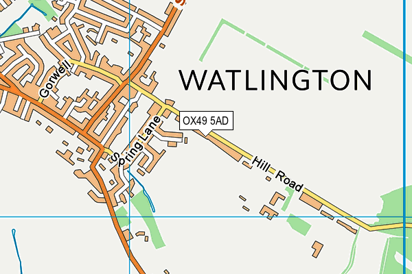 OX49 5AD map - OS VectorMap District (Ordnance Survey)