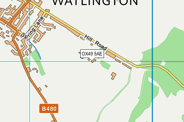 OX49 5AE map - OS VectorMap District (Ordnance Survey)