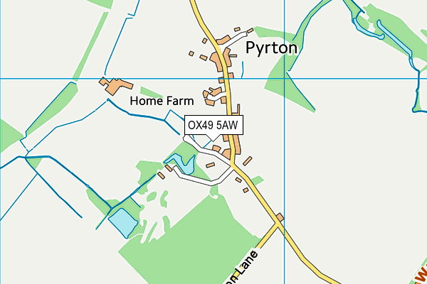 OX49 5AW map - OS VectorMap District (Ordnance Survey)