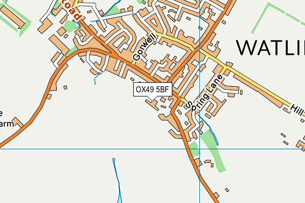 OX49 5BF map - OS VectorMap District (Ordnance Survey)