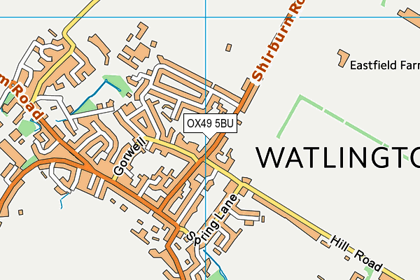 OX49 5BU map - OS VectorMap District (Ordnance Survey)