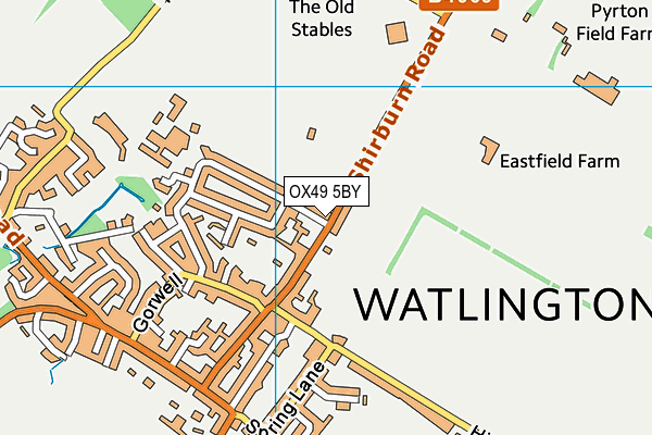 OX49 5BY map - OS VectorMap District (Ordnance Survey)