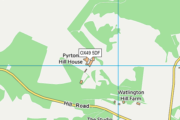 OX49 5DF map - OS VectorMap District (Ordnance Survey)