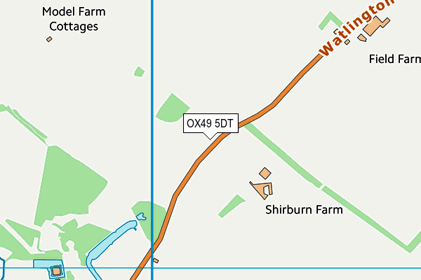 OX49 5DT map - OS VectorMap District (Ordnance Survey)