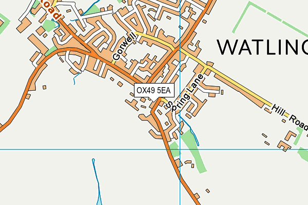 OX49 5EA map - OS VectorMap District (Ordnance Survey)