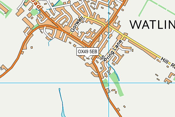 OX49 5EB map - OS VectorMap District (Ordnance Survey)