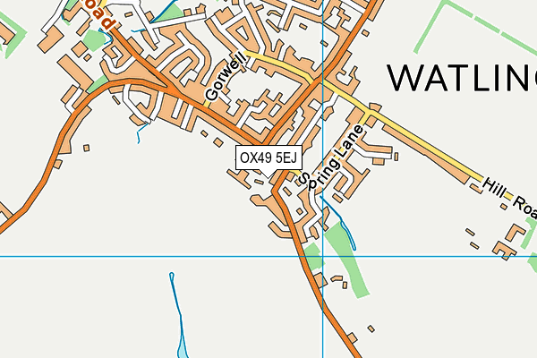 OX49 5EJ map - OS VectorMap District (Ordnance Survey)