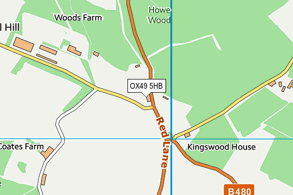 OX49 5HB map - OS VectorMap District (Ordnance Survey)