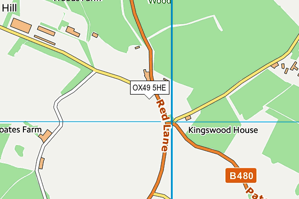 OX49 5HE map - OS VectorMap District (Ordnance Survey)