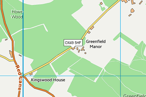 OX49 5HF map - OS VectorMap District (Ordnance Survey)