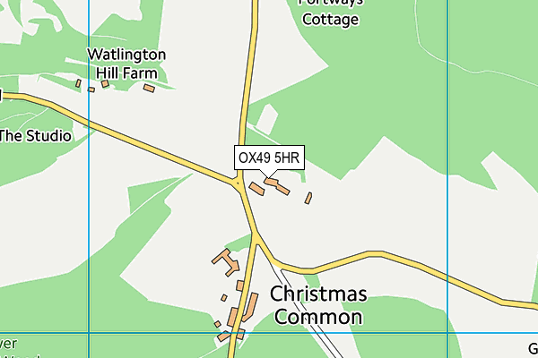 OX49 5HR map - OS VectorMap District (Ordnance Survey)