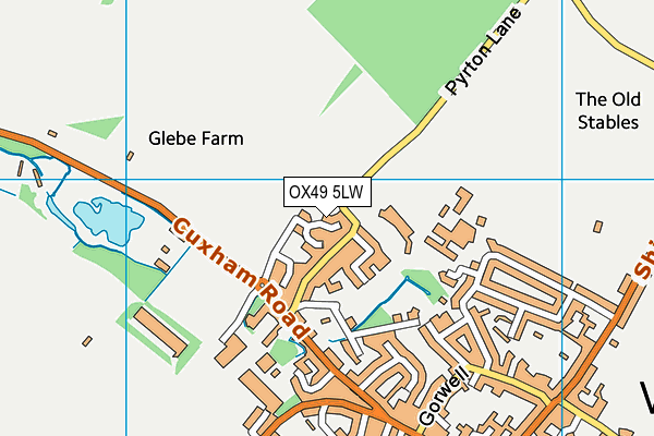 OX49 5LW map - OS VectorMap District (Ordnance Survey)