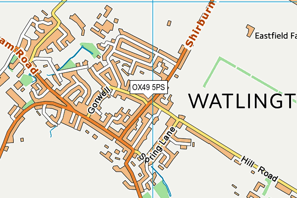 OX49 5PS map - OS VectorMap District (Ordnance Survey)