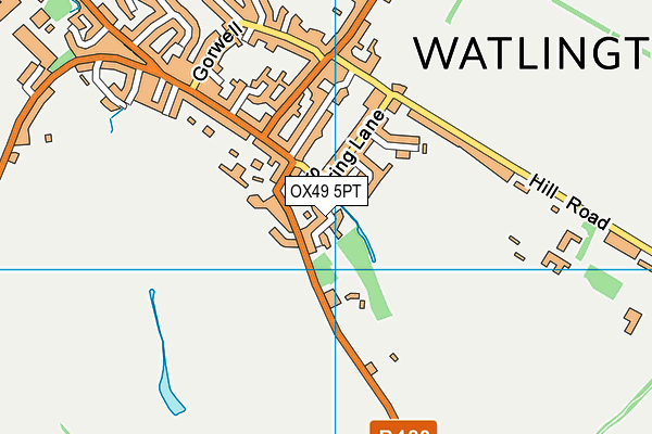 OX49 5PT map - OS VectorMap District (Ordnance Survey)