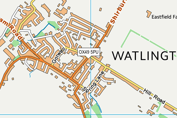 OX49 5PU map - OS VectorMap District (Ordnance Survey)