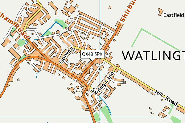 OX49 5PX map - OS VectorMap District (Ordnance Survey)