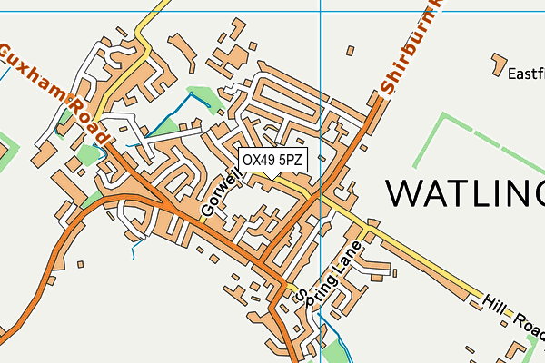 OX49 5PZ map - OS VectorMap District (Ordnance Survey)