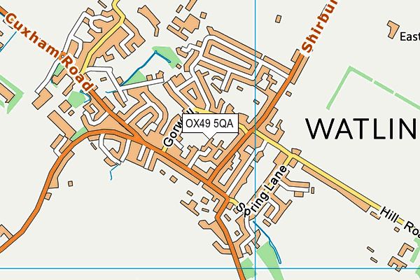 OX49 5QA map - OS VectorMap District (Ordnance Survey)