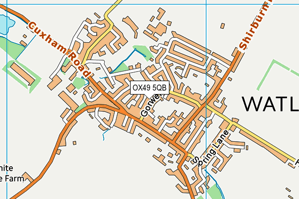 OX49 5QB map - OS VectorMap District (Ordnance Survey)