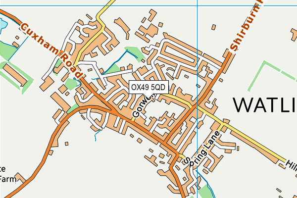 OX49 5QD map - OS VectorMap District (Ordnance Survey)