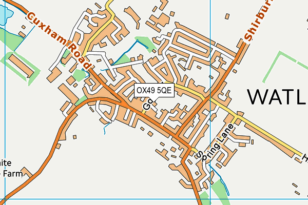 OX49 5QE map - OS VectorMap District (Ordnance Survey)