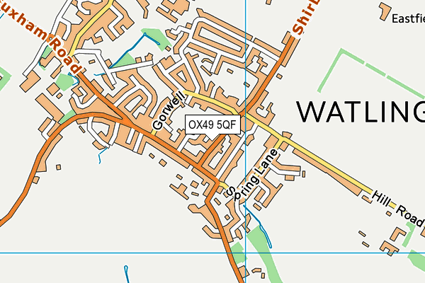 OX49 5QF map - OS VectorMap District (Ordnance Survey)