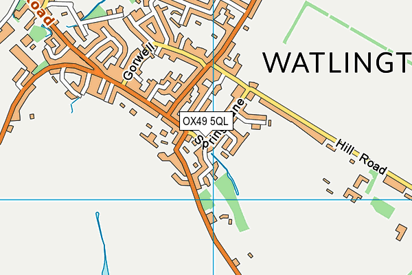 OX49 5QL map - OS VectorMap District (Ordnance Survey)