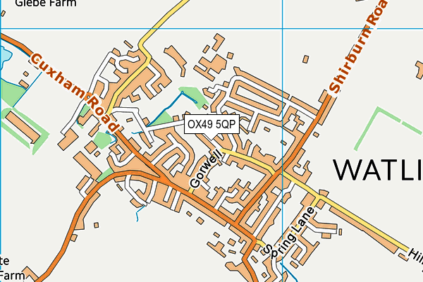 OX49 5QP map - OS VectorMap District (Ordnance Survey)