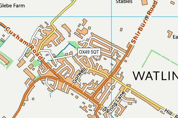 OX49 5QT map - OS VectorMap District (Ordnance Survey)