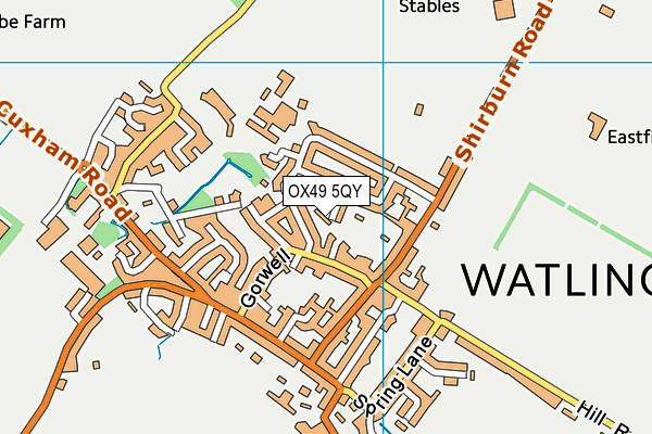 OX49 5QY map - OS VectorMap District (Ordnance Survey)