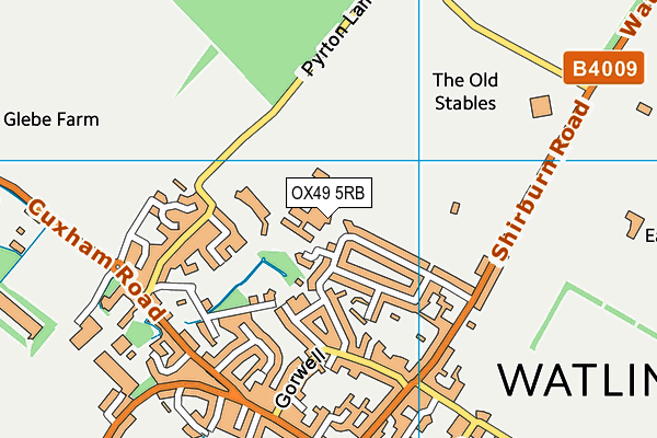 Icknield Community College map (OX49 5RB) - OS VectorMap District (Ordnance Survey)