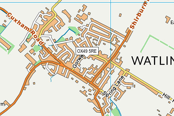 OX49 5RE map - OS VectorMap District (Ordnance Survey)