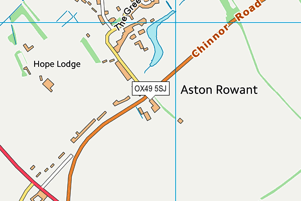 OX49 5SJ map - OS VectorMap District (Ordnance Survey)