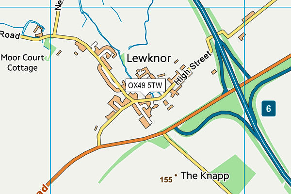 OX49 5TW map - OS VectorMap District (Ordnance Survey)