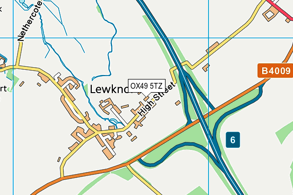 OX49 5TZ map - OS VectorMap District (Ordnance Survey)