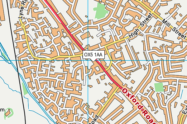 OX5 1AA map - OS VectorMap District (Ordnance Survey)