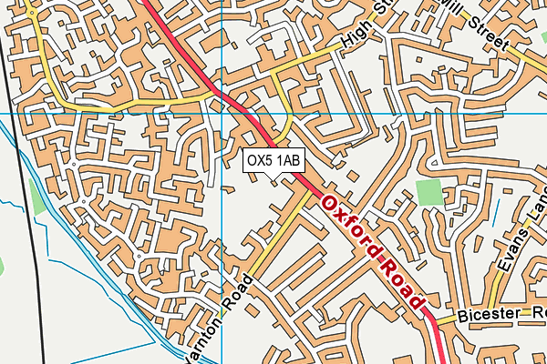 OX5 1AB map - OS VectorMap District (Ordnance Survey)