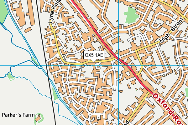 OX5 1AE map - OS VectorMap District (Ordnance Survey)