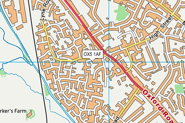 OX5 1AF map - OS VectorMap District (Ordnance Survey)