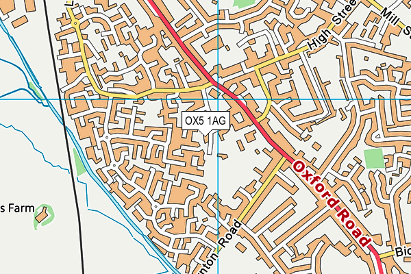 Exeter Recreation Park map (OX5 1AG) - OS VectorMap District (Ordnance Survey)