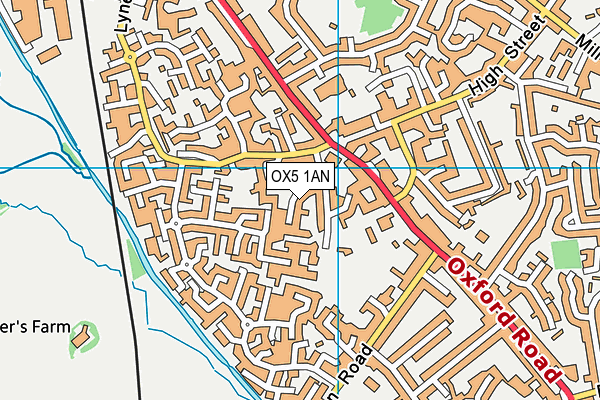 OX5 1AN map - OS VectorMap District (Ordnance Survey)