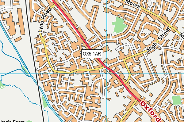 OX5 1AR map - OS VectorMap District (Ordnance Survey)