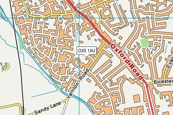 OX5 1AU map - OS VectorMap District (Ordnance Survey)