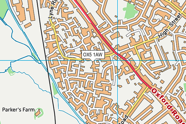 OX5 1AW map - OS VectorMap District (Ordnance Survey)