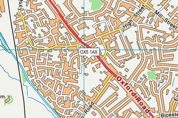 OX5 1AX map - OS VectorMap District (Ordnance Survey)