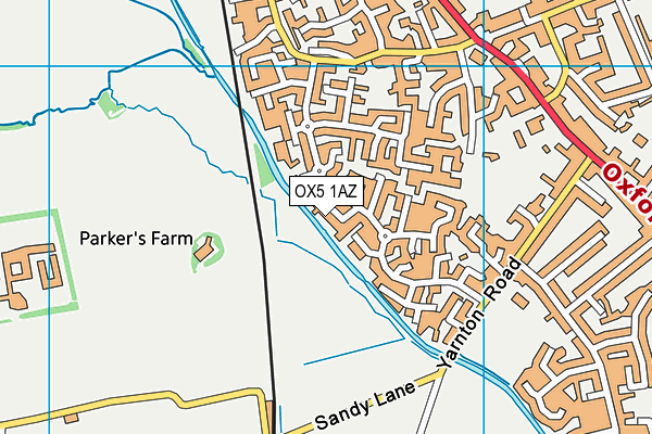 OX5 1AZ map - OS VectorMap District (Ordnance Survey)