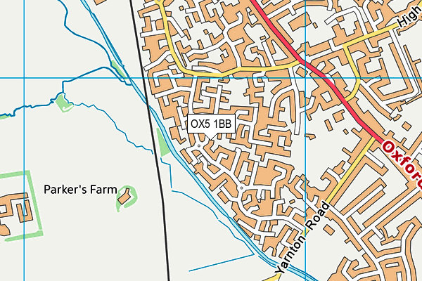 OX5 1BB map - OS VectorMap District (Ordnance Survey)