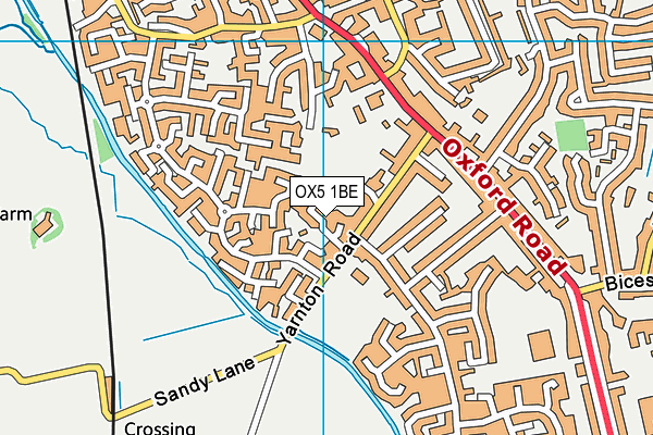 OX5 1BE map - OS VectorMap District (Ordnance Survey)