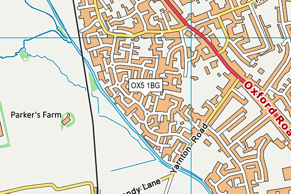 OX5 1BG map - OS VectorMap District (Ordnance Survey)