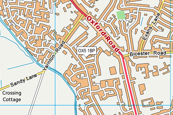OX5 1BP map - OS VectorMap District (Ordnance Survey)